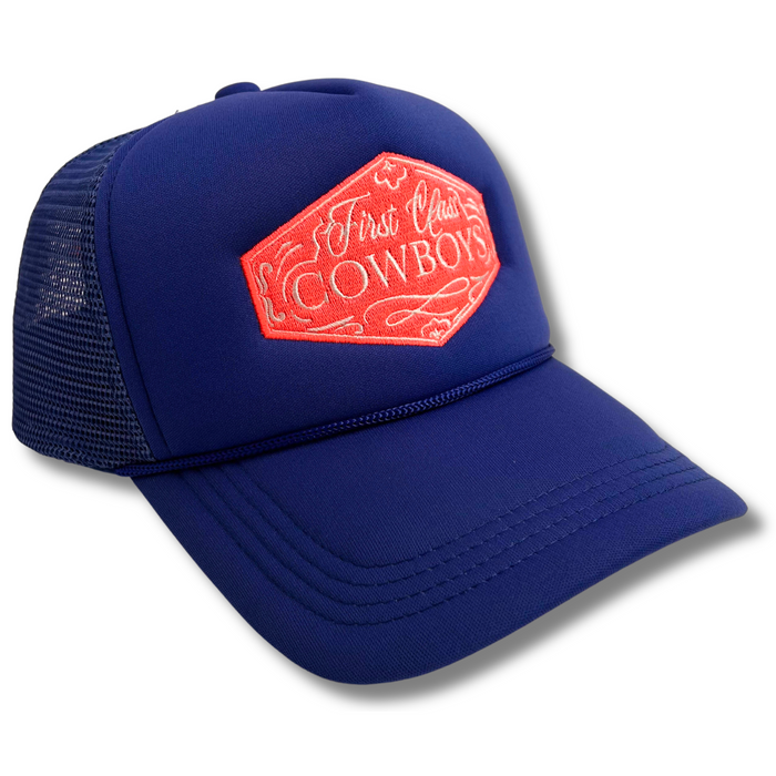 First Class Cowboys® Trucker Hat Electric Blue