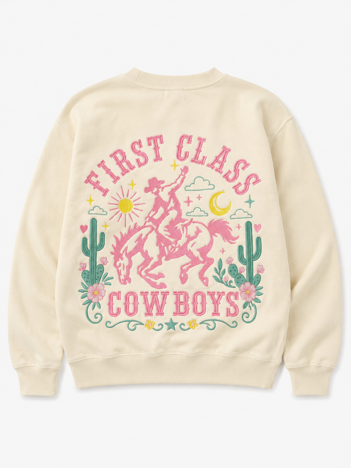 First Class Cowboys® Sweatshirt Cactus Yellow
