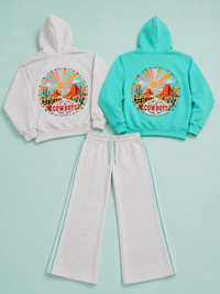 First Class Cowboys® Hoodie Turquoise/Oat