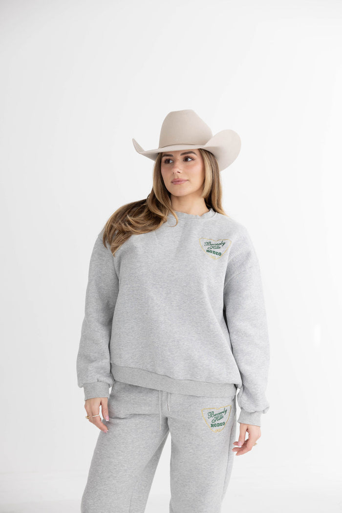Beverly Hills Rodeo™️ Sweatshirt & Sweatpant Set Dark Grey Marl