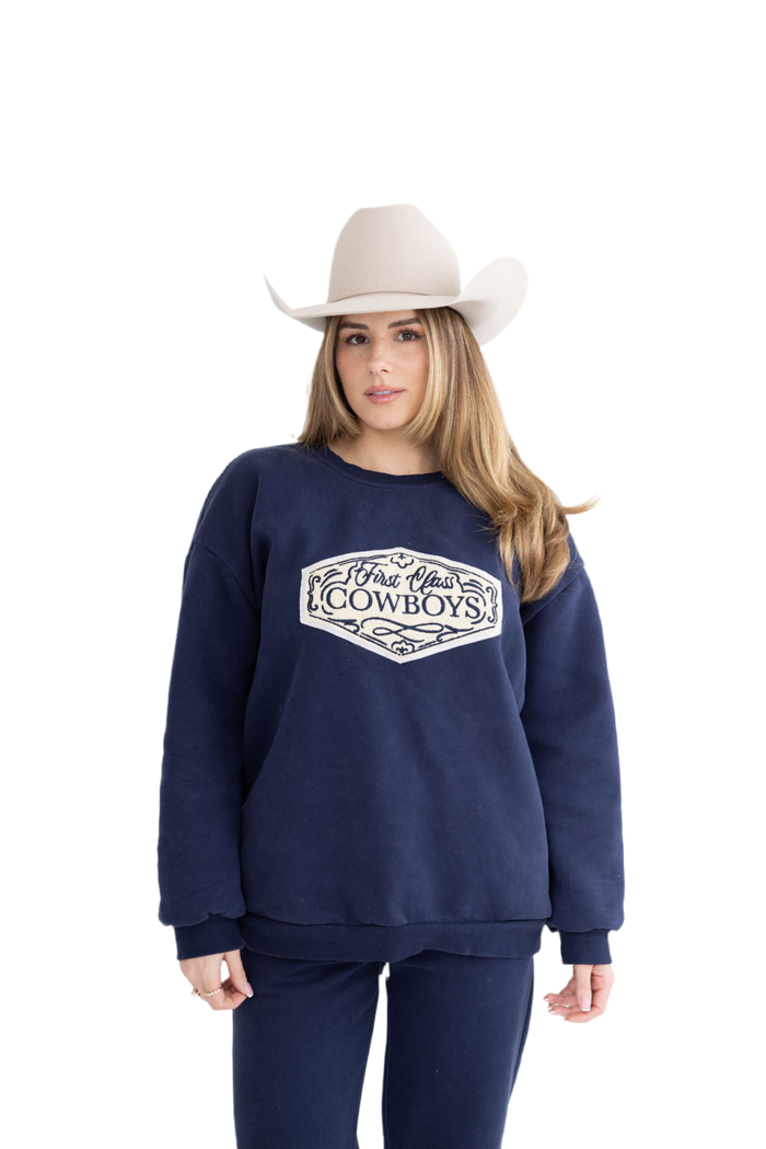 First Class Cowboys® Sweatshirt Navy/Cream