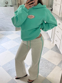 First Class Cowboys® Hoodie Turquoise/Oat