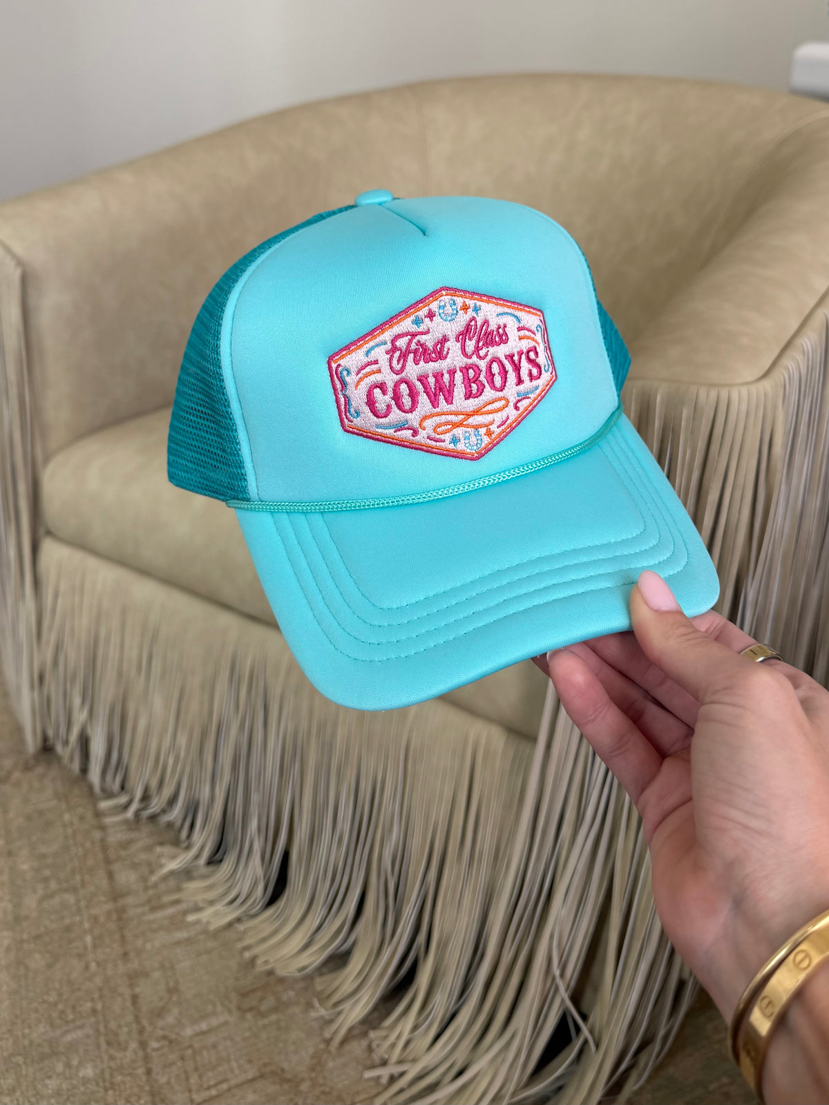 First Class Cowboys® Trucker Hat Turquoise