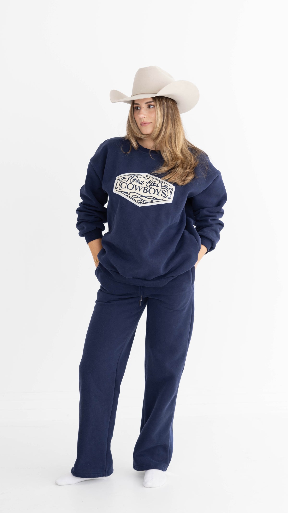 First Class Cowboys® Sweatshirt Navy/Cream