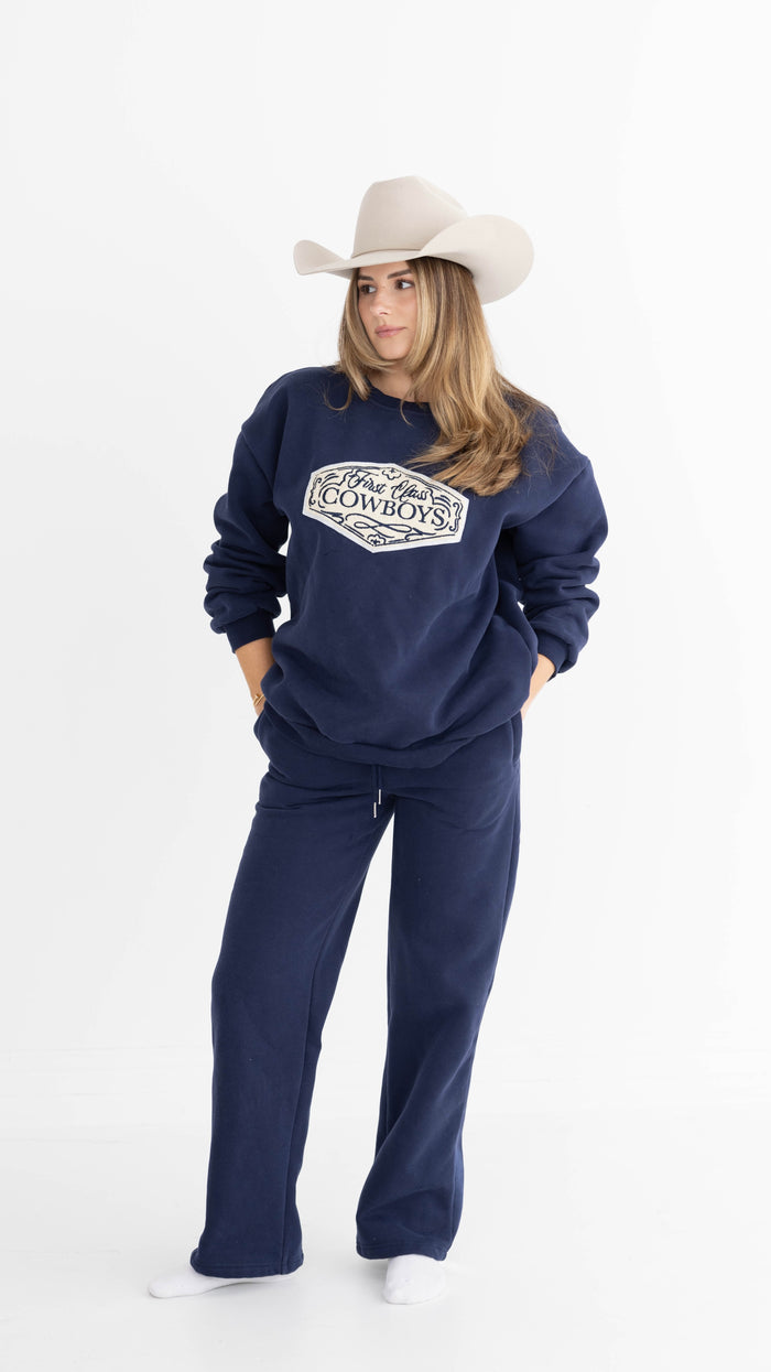 First Class Cowboys™️ Sweatshirt Navy/Cream