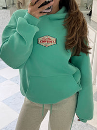 First Class Cowboys® Hoodie Turquoise/Oat