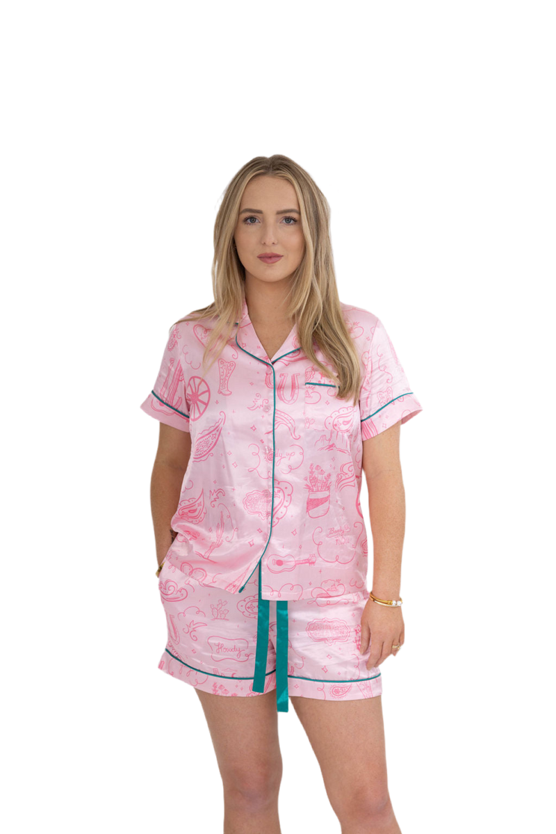 Cowboy Bandana Pajama Short Set